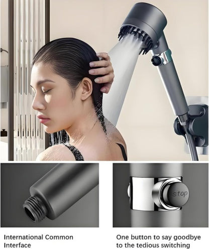 3-Mode High Pressure Shower Head with Filter