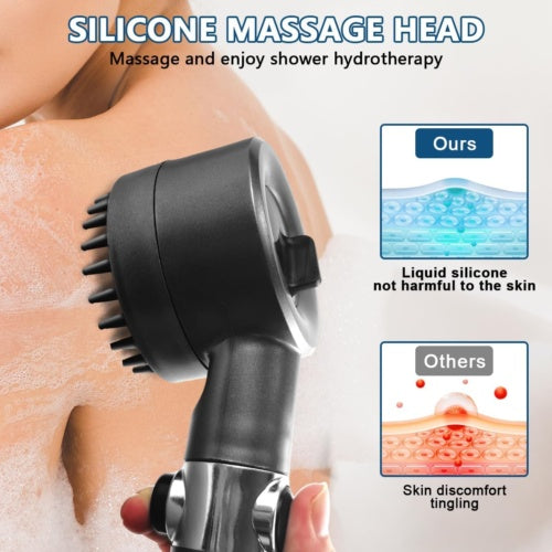 3-Mode High Pressure Shower Head with Filter