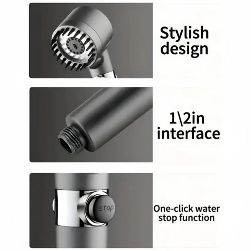 3-Mode High Pressure Shower Head with Filter