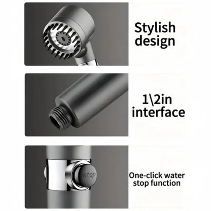 3-Mode High Pressure Shower Head with Filter