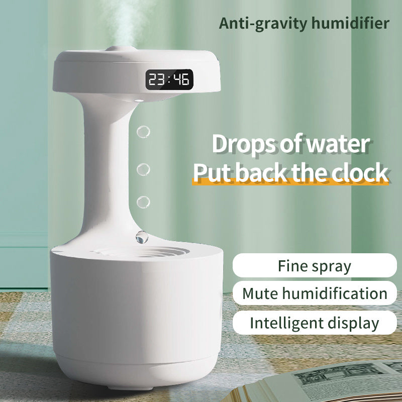 Anti-Gravity Aroma Humidifier with Clock