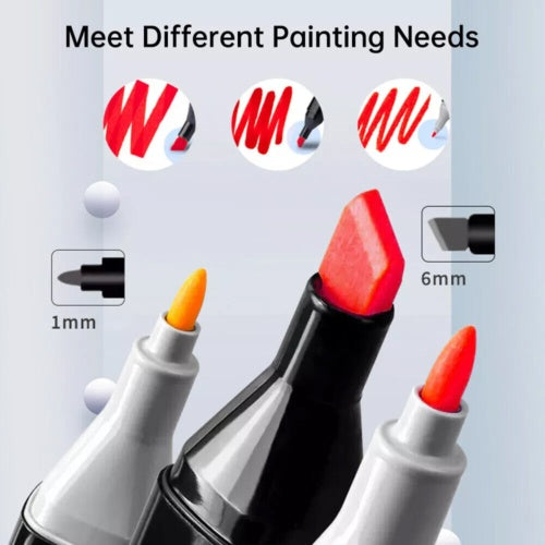 24-Color Dual Tip Brush Pens Set – Soft Fine Art Markers