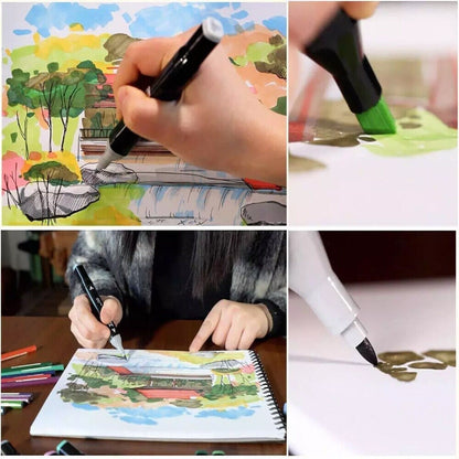 168-Color Dual Tip Art Markers Set – Premium Drawing Pens