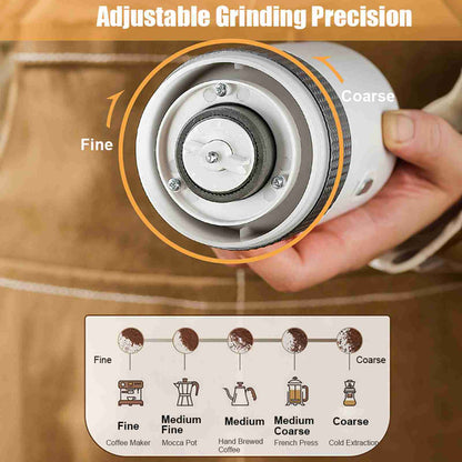 Electric Coffee Grinder – USB Rechargeable, Adjustable