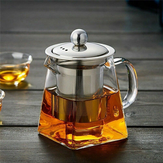 Clear Glass Teapot with Infuser – Heat Resistant