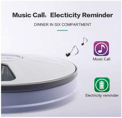 Automatic 6-Meal Pet Feeder – Timed Dispenser for Cats & Dogs