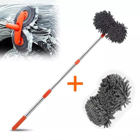 Microfiber telescopic mop for car cleaning