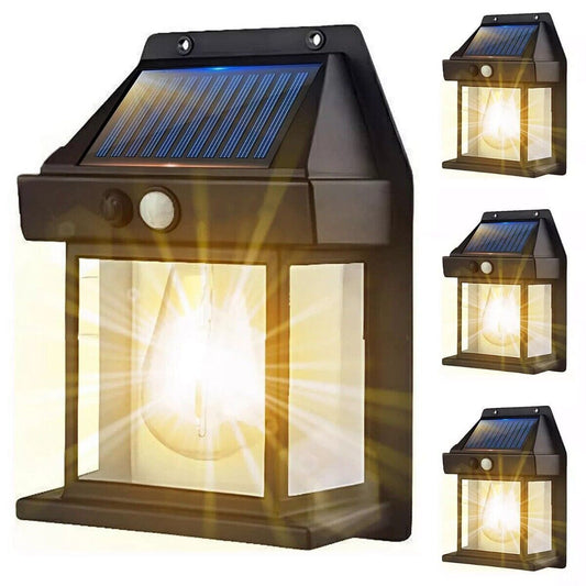 Solar PIR Motion Sensor Wall Light – LED Outdoor Garden