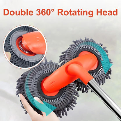 Microfiber telescopic mop for car cleaning