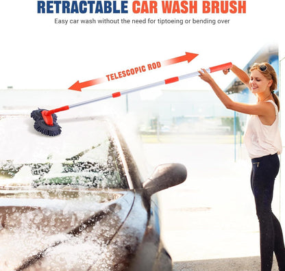 Microfiber telescopic mop for car cleaning