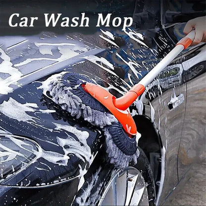 Microfiber telescopic mop for car cleaning