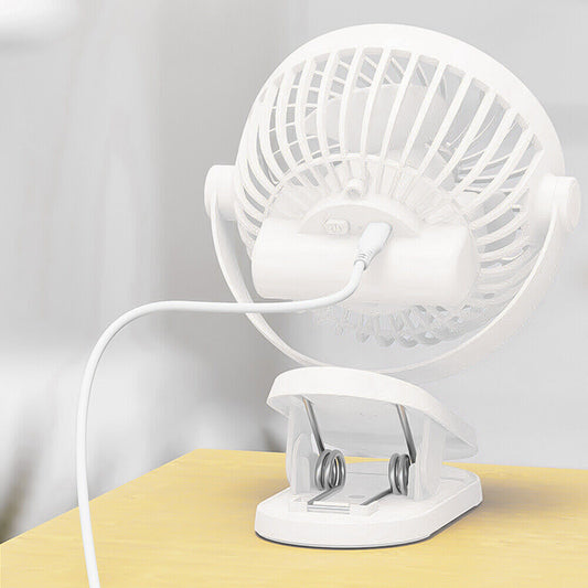 Mini USB Clip Fan – 3 Speeds