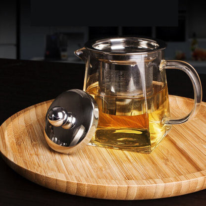 Clear Glass Teapot with Infuser – Heat Resistant