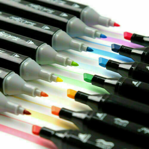 24-Color Dual Tip Brush Pens Set – Soft Fine Art Markers