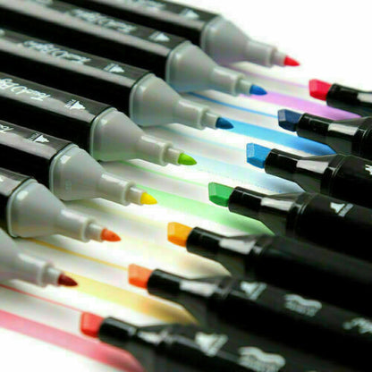24-Color Dual Tip Brush Pens Set – Soft Fine Art Markers