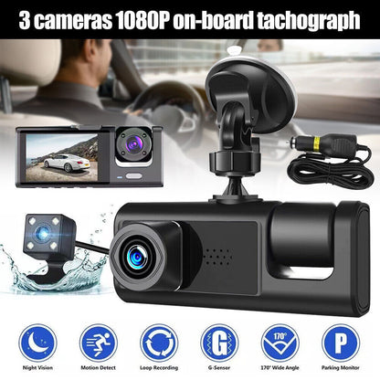 1080P Dual Lens Dash Cam – Front & Rear Camera with G-Sensor