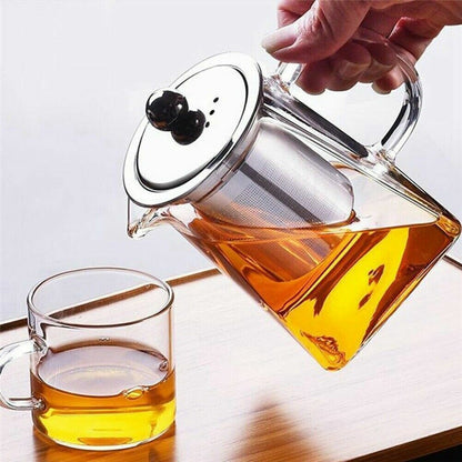 Clear Glass Teapot with Infuser – Heat Resistant