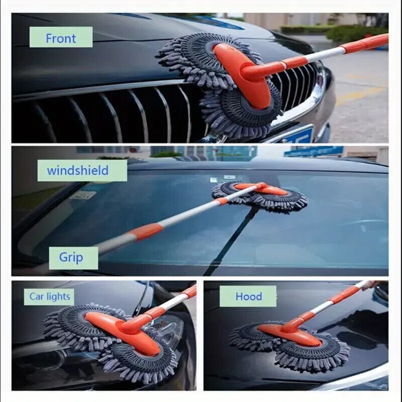 Microfiber telescopic mop for car cleaning